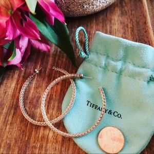 Tiffany & Co. Silver Mesh Hoops